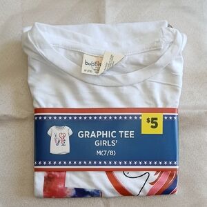 Bobbie Brooks White and Red Graphic Tee for Girls